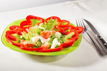 Fresh vegetables on a white background