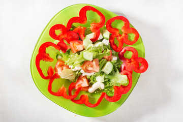 Fresh vegetables on a white background