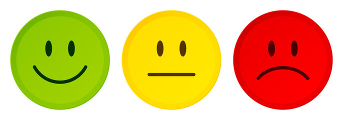 Mood Faces Green/Yellow/Red Color