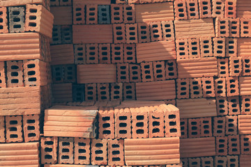 brick block building material in construction site industry