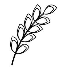 wheat ears icon over white background. vector illustration