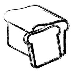 bread icon over white background. bakery products concept. vector illustration