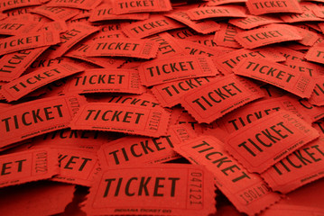 Tickets Used for Entrance into an Event - obrazy, fototapety, plakaty