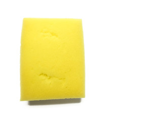 dish washing sponge on white background