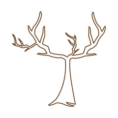 tree withered branching free spirit rustic vector illustration