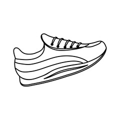 sport shoe icon over white background. vector illustration