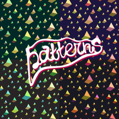 Collection of seamless, vector patterns with triangles