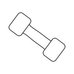 dumbbell icon over white background. vector illustration