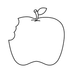 apple fruit icon over white background. vector illustration