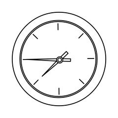 wall clock icon over white background. vector illustration