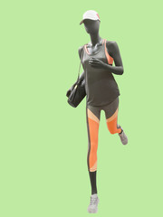 Running female mannequin.
