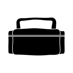 gym bag icon over white background. vector illustration