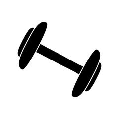 dumbbell icon over white background. vector illustration