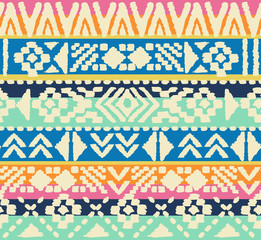 Navajo retro stripes - seamless background