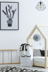 Black and white room for kid