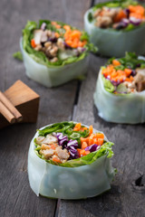 Vietnamese food spring rolls


