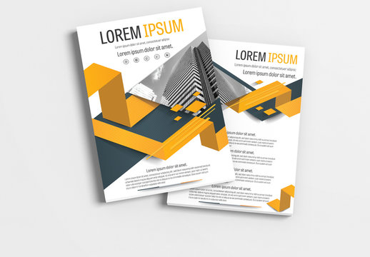 Brochure Layout with Gray and Orange Accents 12