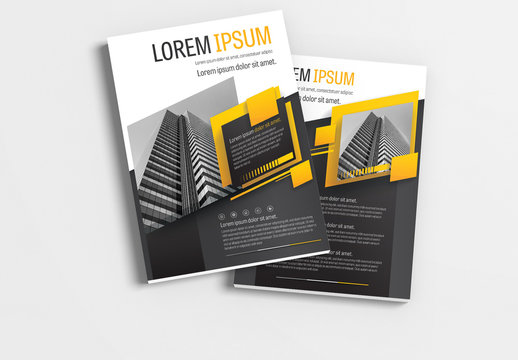 Brochure Layout with Gray and Orange Accents 14