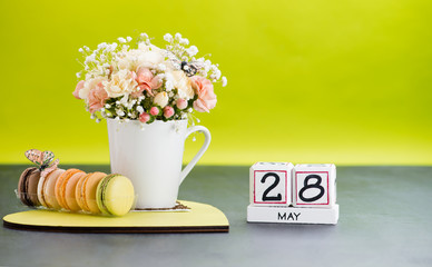 Calendar 28 May close-up, shallow dof