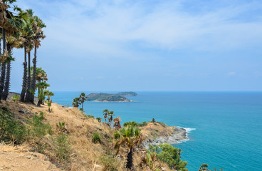 Phromthep cape or Laem Phromthep viewpoint in Phuket, Thailand