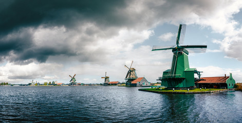 Panoramic View Authentic Zaandam Mills