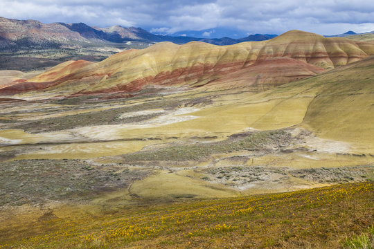 USA, Oregon, John Day Fossil Beds National Monument. Landscape Of Painted Hills Unit. Credit As: Don Paulson / Jaynes Gallery / DanitaDelimont.com