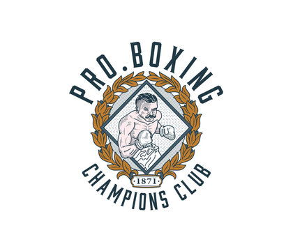 Boxer illustration colored