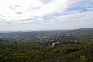 Fototapeta na wymiar Panorama da Janos-Hegy (Budapest)