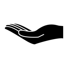 Obraz premium hand icon over white background. vector illustration