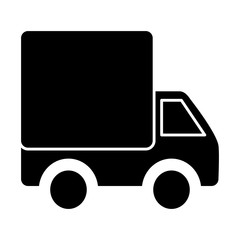 cargo truck icon over white  background. vector illustration