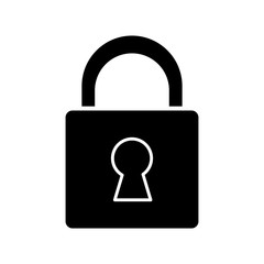 security padlock icon over white  background. vector illustration
