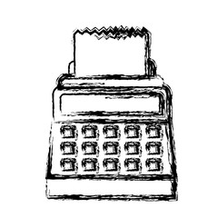 cash register icon over white  background. vector illustration