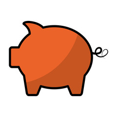 piggy bank icon over white background. vector illustration