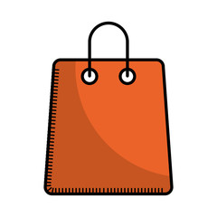 shopping bag icon over white background. vector illustration