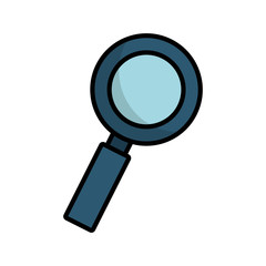 magnifying glass icon over white background. vector illustration