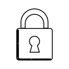security padlock icon over white background. vector illustration