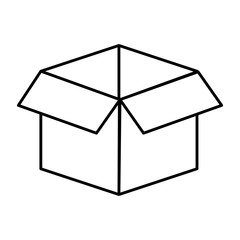 carton box icon over white background. vector illustration