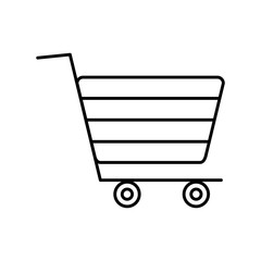 shopping cart icon over white background. vector illustration