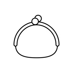 purse accessory icon over white background. vector illustration