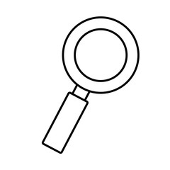 magnifying glass icon over white background. vector illustration