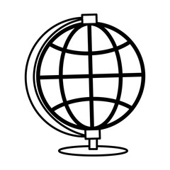 geography tool icon over white background. vector illustration