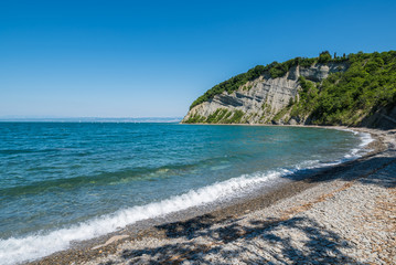 Cliff above the sea, Strunjan, Slovenia