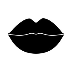 sexy lips icon over white background. vector illustration