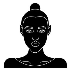 retro woman icon over white background. vector illustration