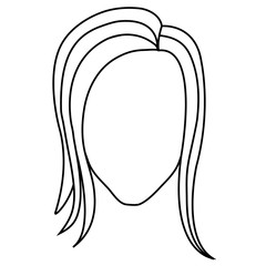 woman avatar icon over white background. vector illustration