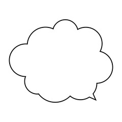 cloud icon over white background. vector illustration