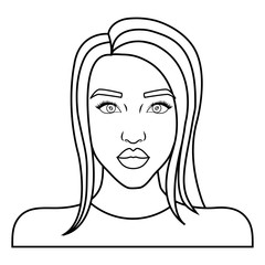 retro woman icon over white background. vector illustration