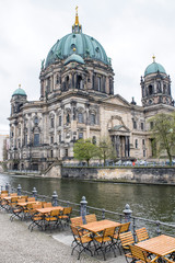 Berlin cathedral and river Spree, Germany