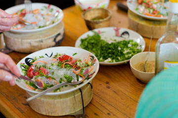 Thai spicy glass noodle salad