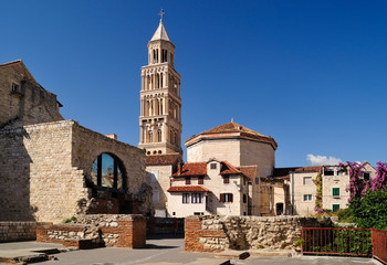 Kathedrale Sveti Duje, Campanile des Doms St. Domnius, UNESCO Weltkulturerbe, Split,...